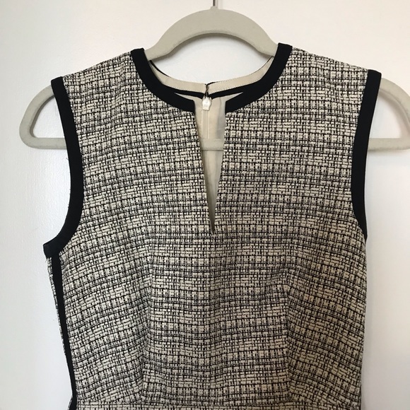 JCrew Colorblock Tuxedo Stripe Tweed Sheath Dress - Picture 4 of 7